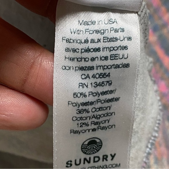 Sundry Sweater Women’s Size Small Pastel Rainbow Plaid Sweater - Picture 11 of 15